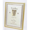 Satin Gold Backload Aluminum Certificate Frame w/ Brushed Sides